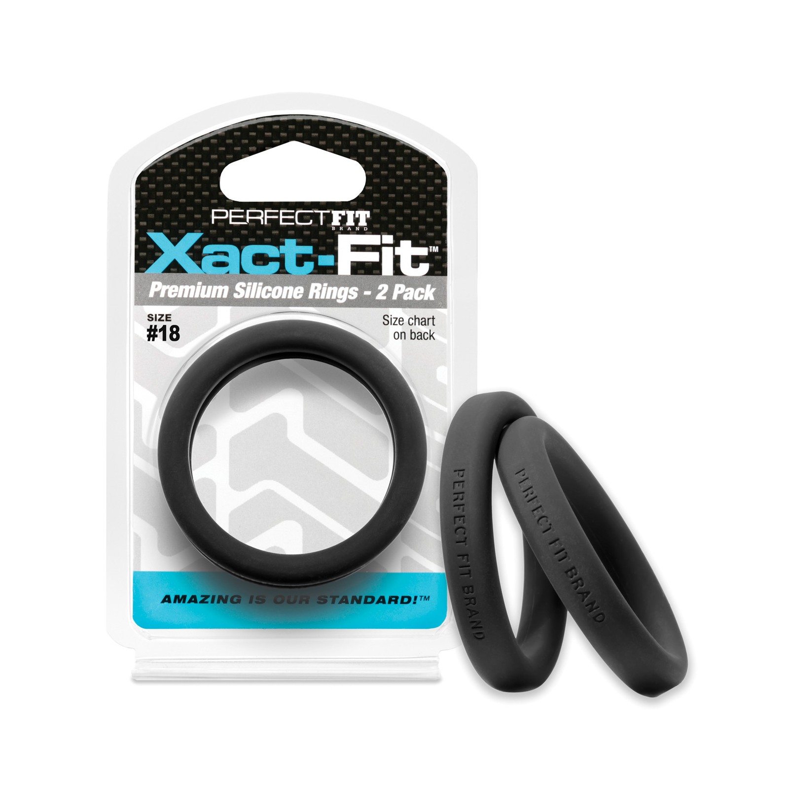 Perfect Fit Xact Fit Cock Ring #18 - Black