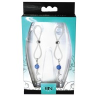 Bijoux de Nip Nipple Halos Moon & Star Charm Blue Clear