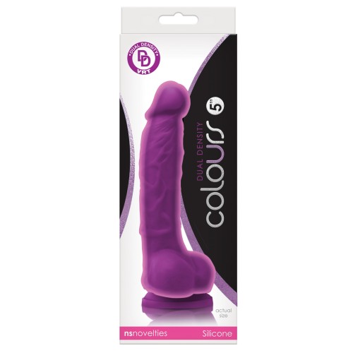 Dildo de Densidad Dual de 5" - Morado