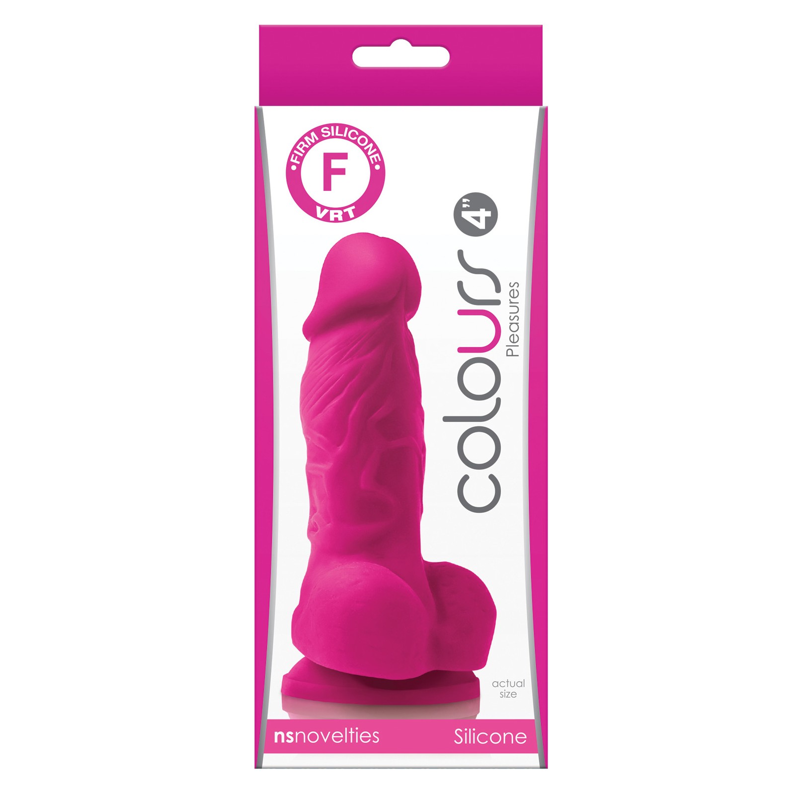 Colours Pleasures 4 Inch Dong with Balls Pink