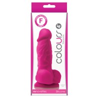 Colours Pleasures 4 Inch Dong with Balls Pink