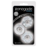 Set de Anillos Cock Renegade Chubbies Transparentes