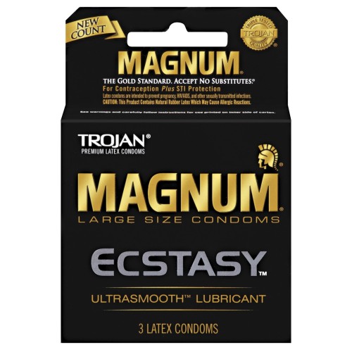 Condones Magnum Ecstasy Trojan Caja de 3