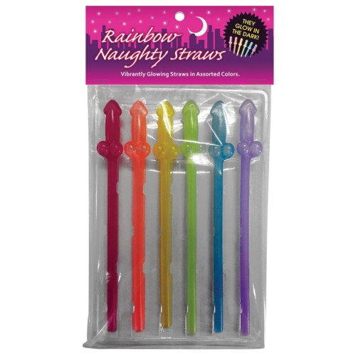 Glow in the Dark Rainbow Straws for Fun Nights