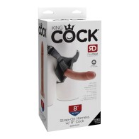 King Cock Strap-On Harness with 8 Inch Cock