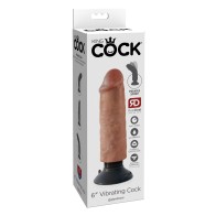 Pene Vibrador King Cock de 6 Pulgadas para Placer Realista