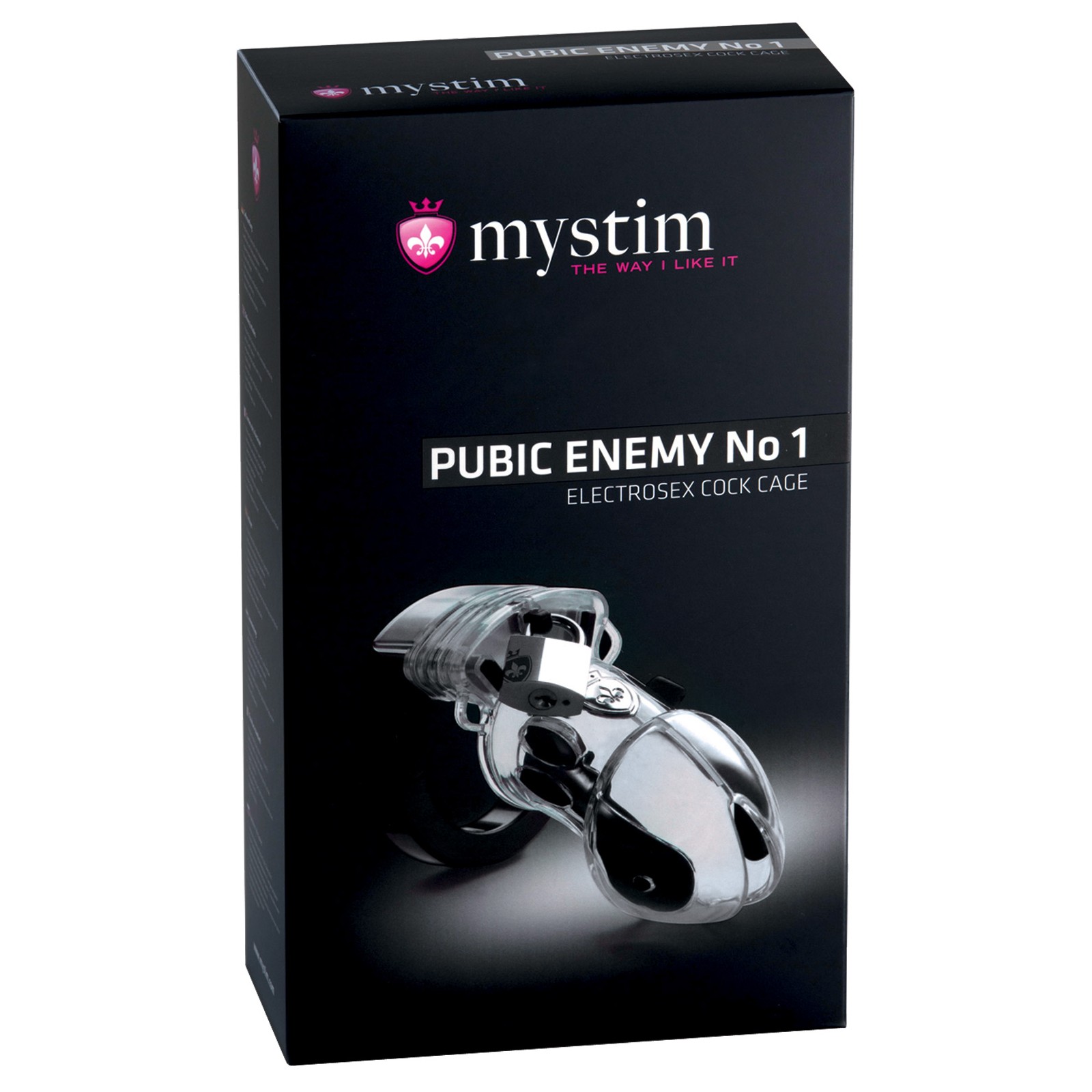 Cárceles Pubic Enemy de Mystim - Transparente con E-Stim