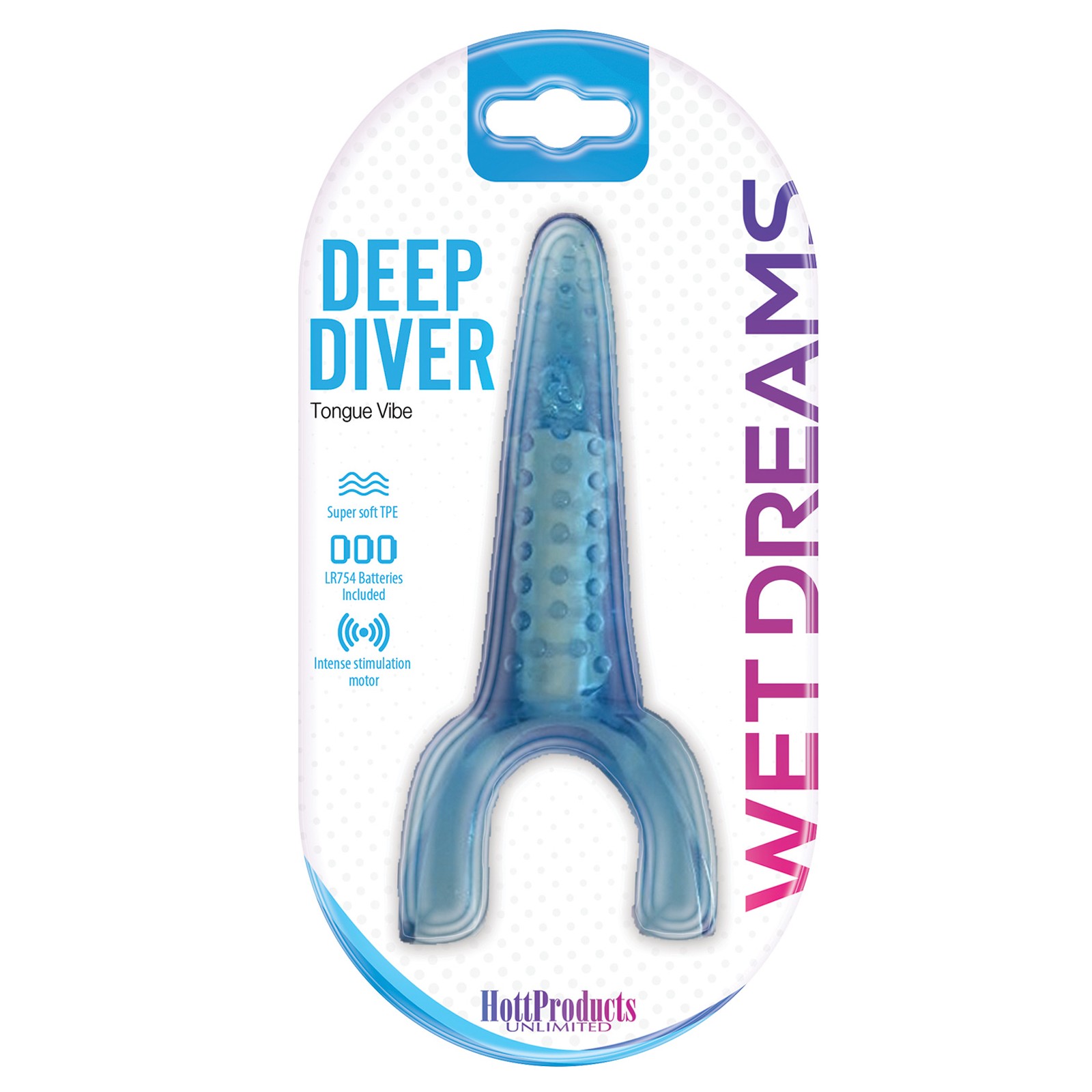 Tongue Star Deep Diver Vibrator - Blue