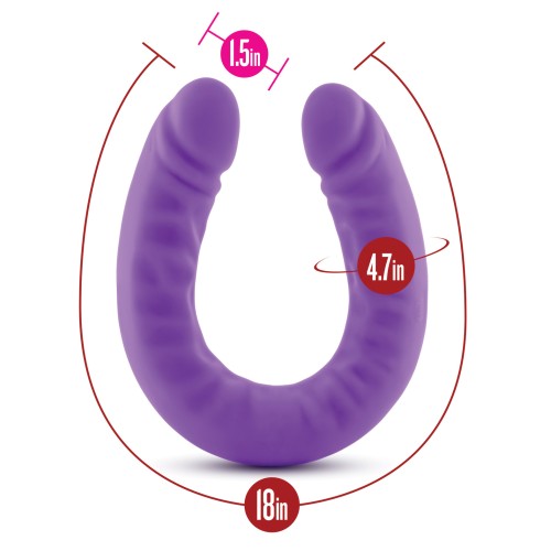 Blush Ruse 18 Inch Slim Double Dong Purple - Versatile Pleasure