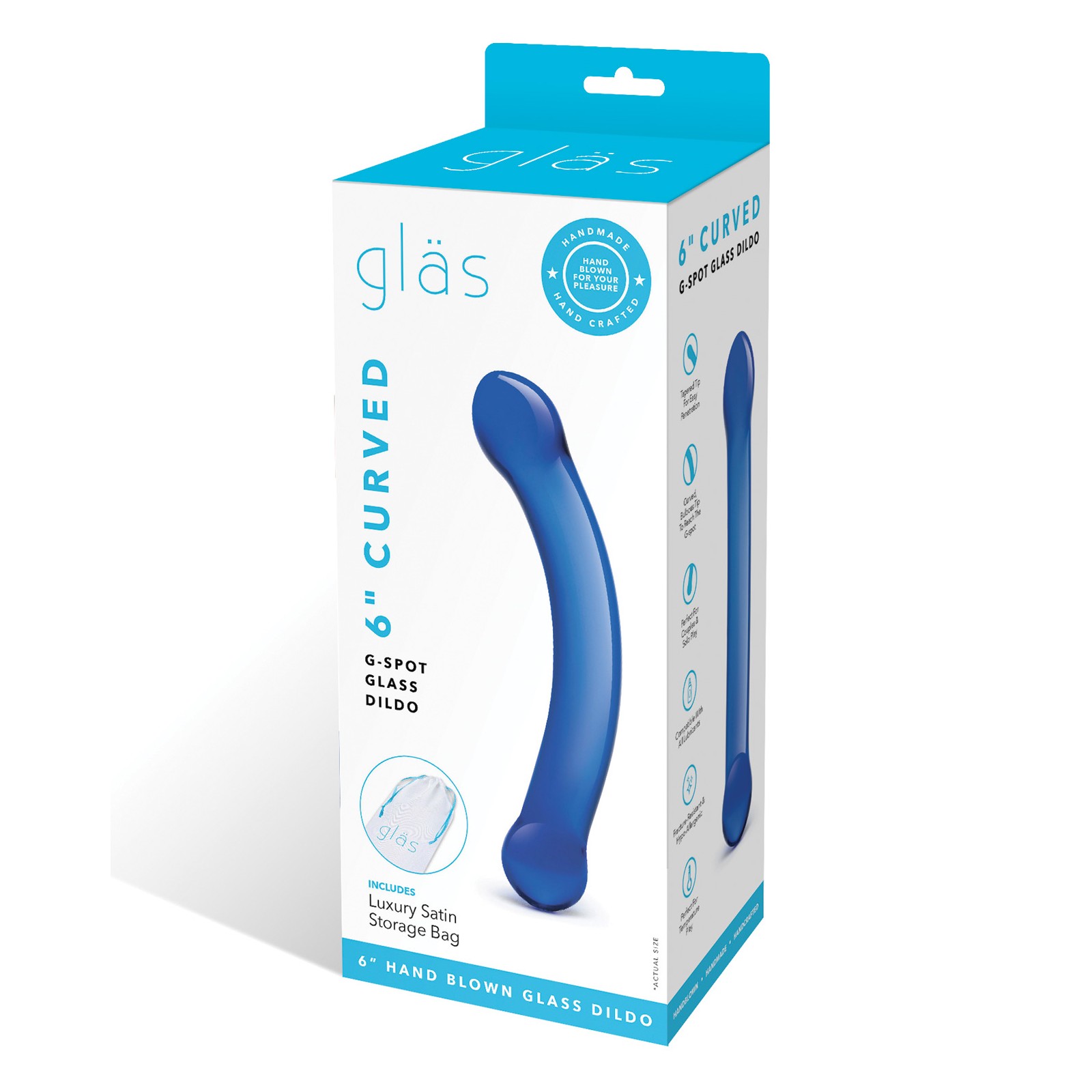 Dildo de Vidrio Curvo para Placer Supremo