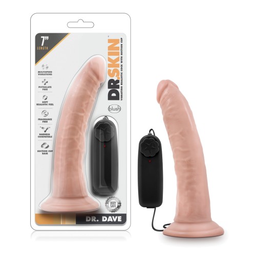 Blush Dr. Skin Dr. Dave 7" Vibrating Cock Vanilla