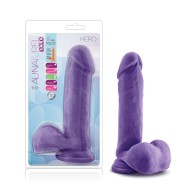 Dildo Blush Au Naturel Bold Hero de 8 Pulgadas Púrpura