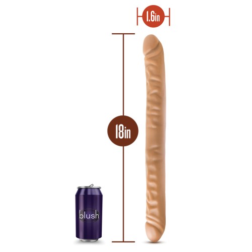 Blush Dr. Skin 18 Inch Double Dildo - Mocha