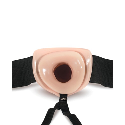 Blush Dr. Skin Hollow Strap On 7" - Vanilla