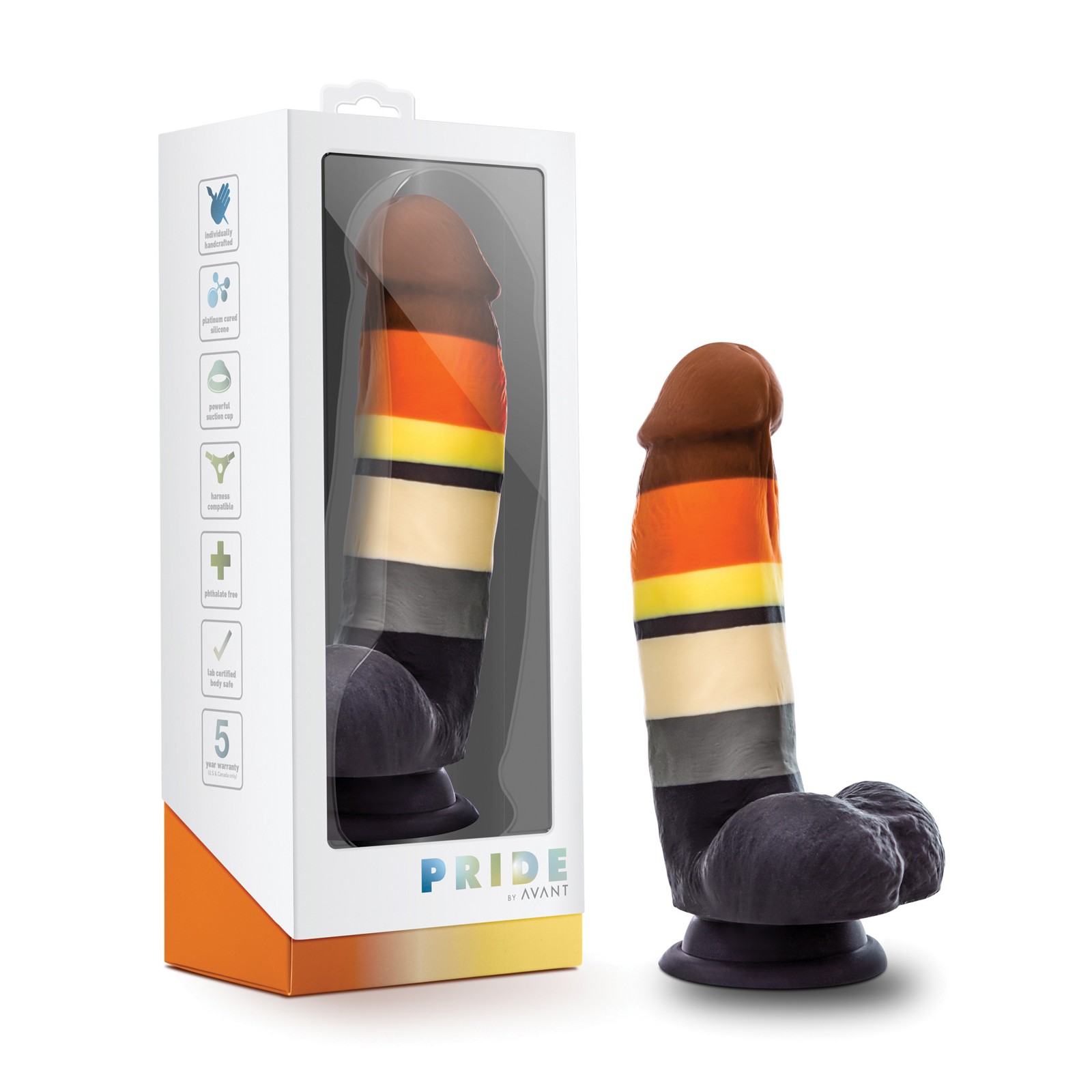 Blush Avant P9 Bear Pride Dildo - Multi Color