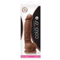 Dildo de Densidad Dual de 5" Marrón