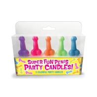 Set of 5 Super Fun Party Candles