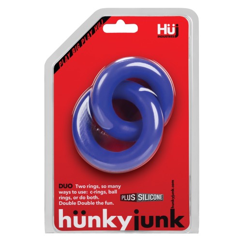 Anillos para Pene y Testículos Hunky Junk Duo Cobalto