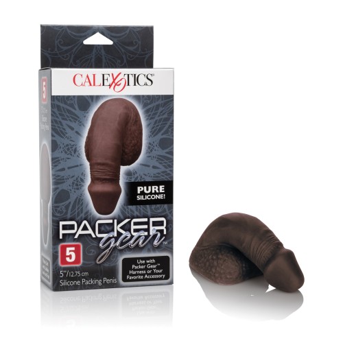 Packer Gear Pene de Silicona de 5 Pulgadas Negro