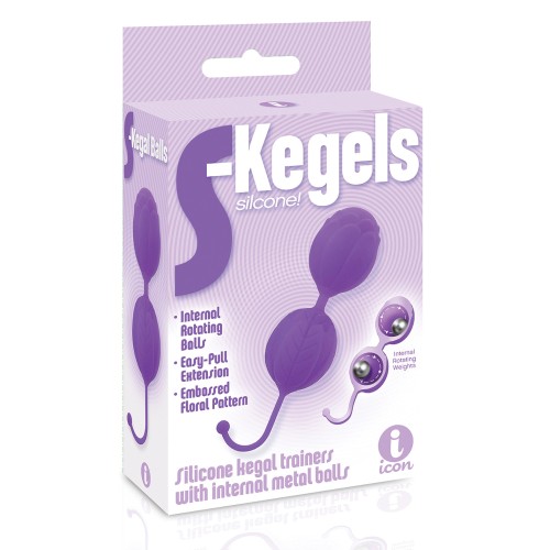 Las bolas de Kegel de silicona S-9 Morado