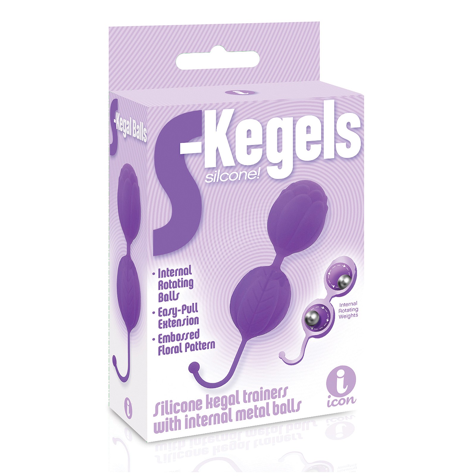 Las bolas de Kegel de silicona S-9 Morado