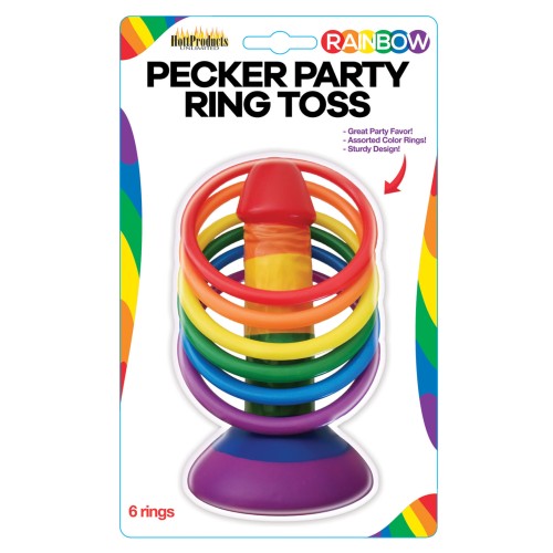 Rainbow Pecker Party Ring Toss - Fun for Your Party