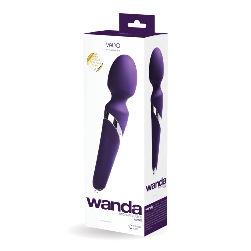 Varita Recargable Wanda con 10 Modos de Vibración para Placer Intenso