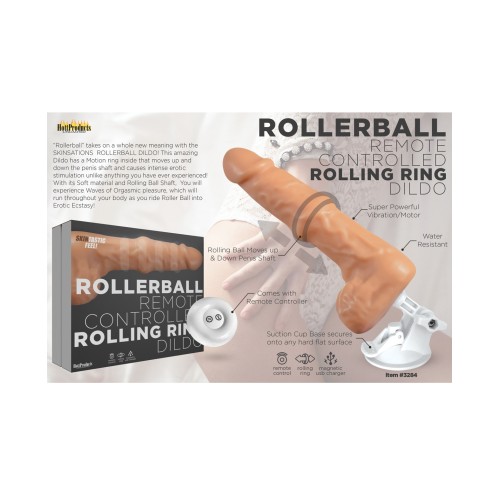 Dildo Rollerball con Base de Succión para Diversión Emocionante