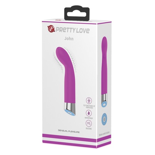 Vibrador Mini G-Spot Pretty Love John con 12 Funciones de Vibración