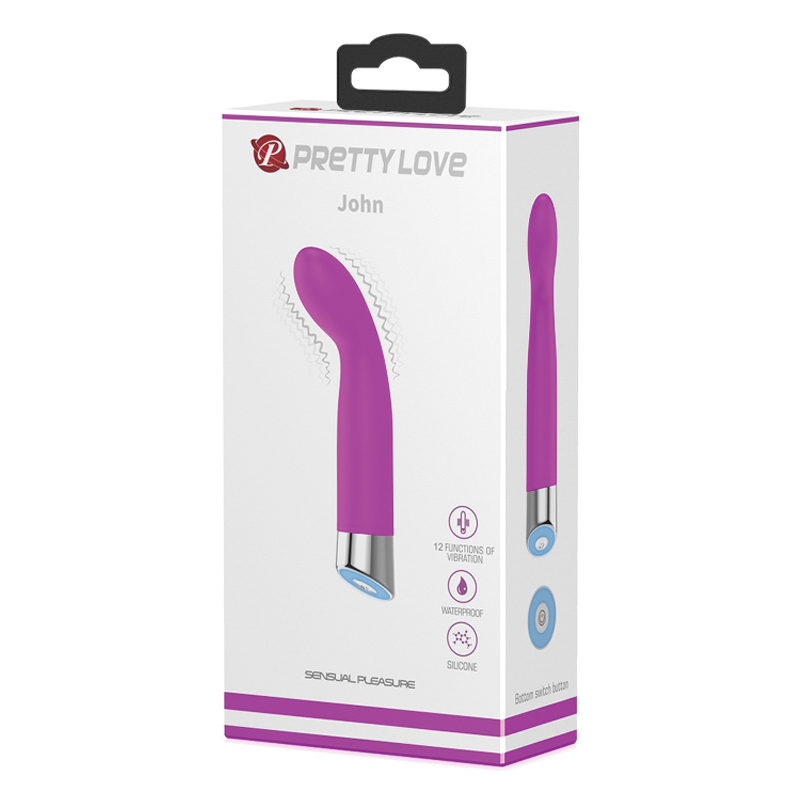 Vibrador Mini G-Spot Pretty Love John con 12 Funciones de Vibración