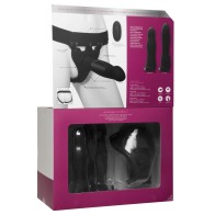 Body Extensions Be Naughty Vibrating Strap-On Set Black