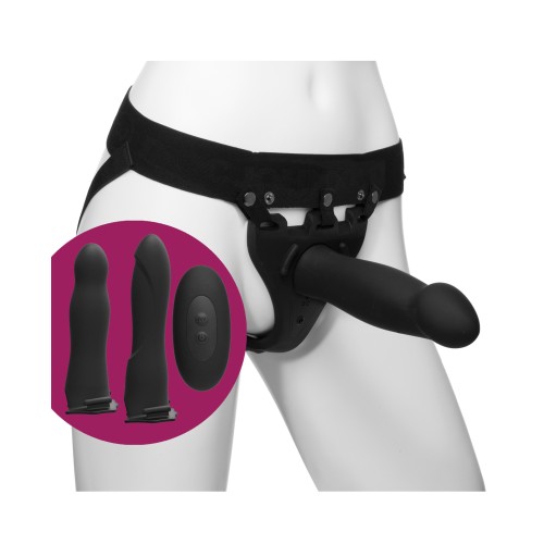 Body Extensions Be Naughty Vibrating Strap-On Set Black