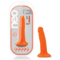 Cock Blush Neo Doble Densidad 6 Pulgadas Naranja Neón