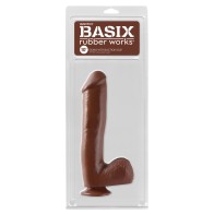 Basix Rubber Works 10" Dong with Suction Cup - Brown