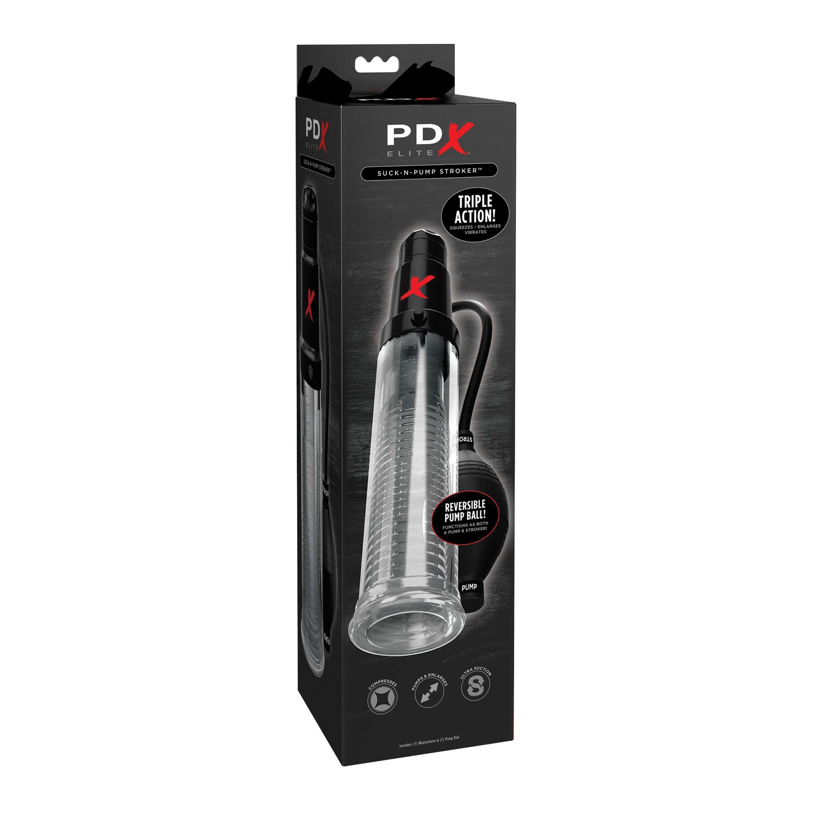 PDX Elite Suck N Pump Stroker for Ultimate Pleasure