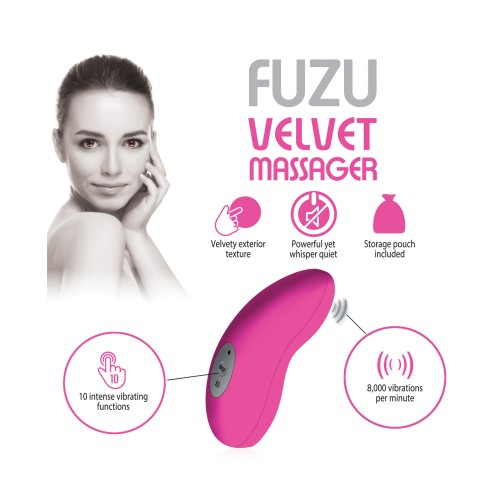 Fuzu Velvet Massager - Neon Pink Relaxation