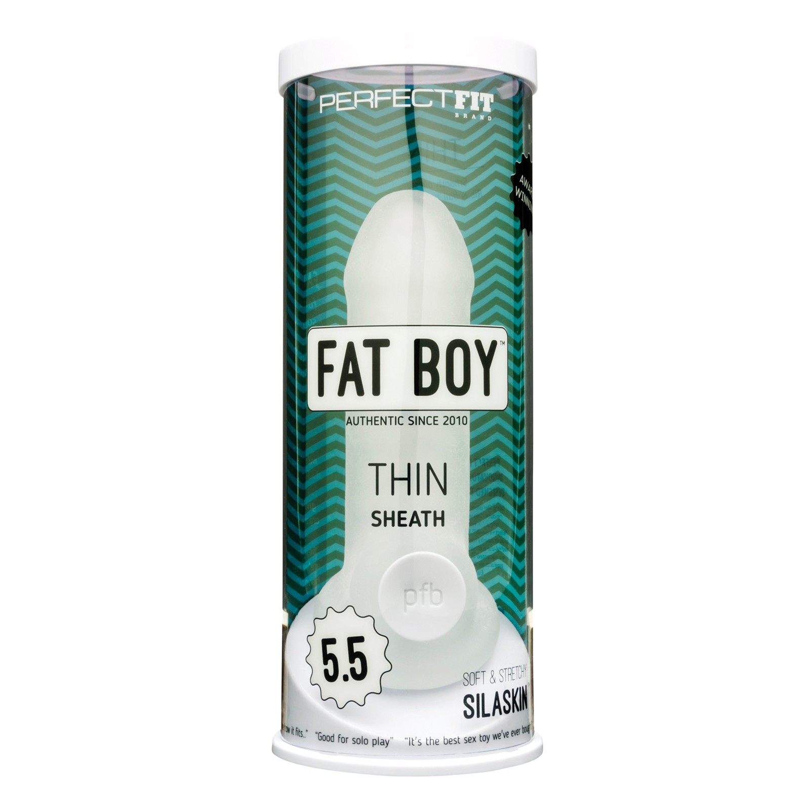 Perfect Fit Fat Boy Thin 5.5 Inch Clear - Girth Enhancer