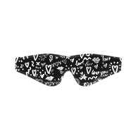 Shots Ouch Love Street Art Printed Eye Mask Black