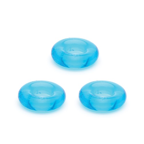 Sport Fucker Chubby Cockring Pack of 3 Ice Blue