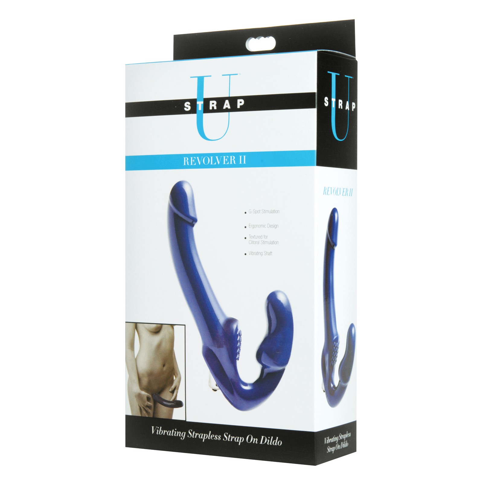 Revolver II Dildo Estrapless de Punto G Azul