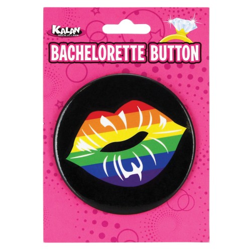 Rainbow Lips Button 3 inch