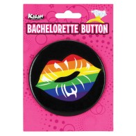 Rainbow Lips Button 3 inch