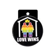 3 Inch Love Wins Button for Women