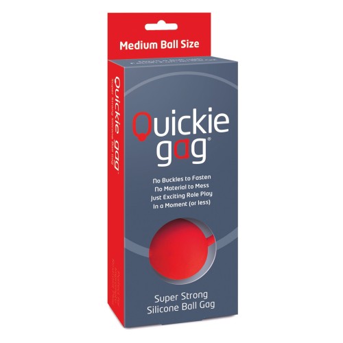 Quickie Medium Ball Gag Red for Sensual Bondage