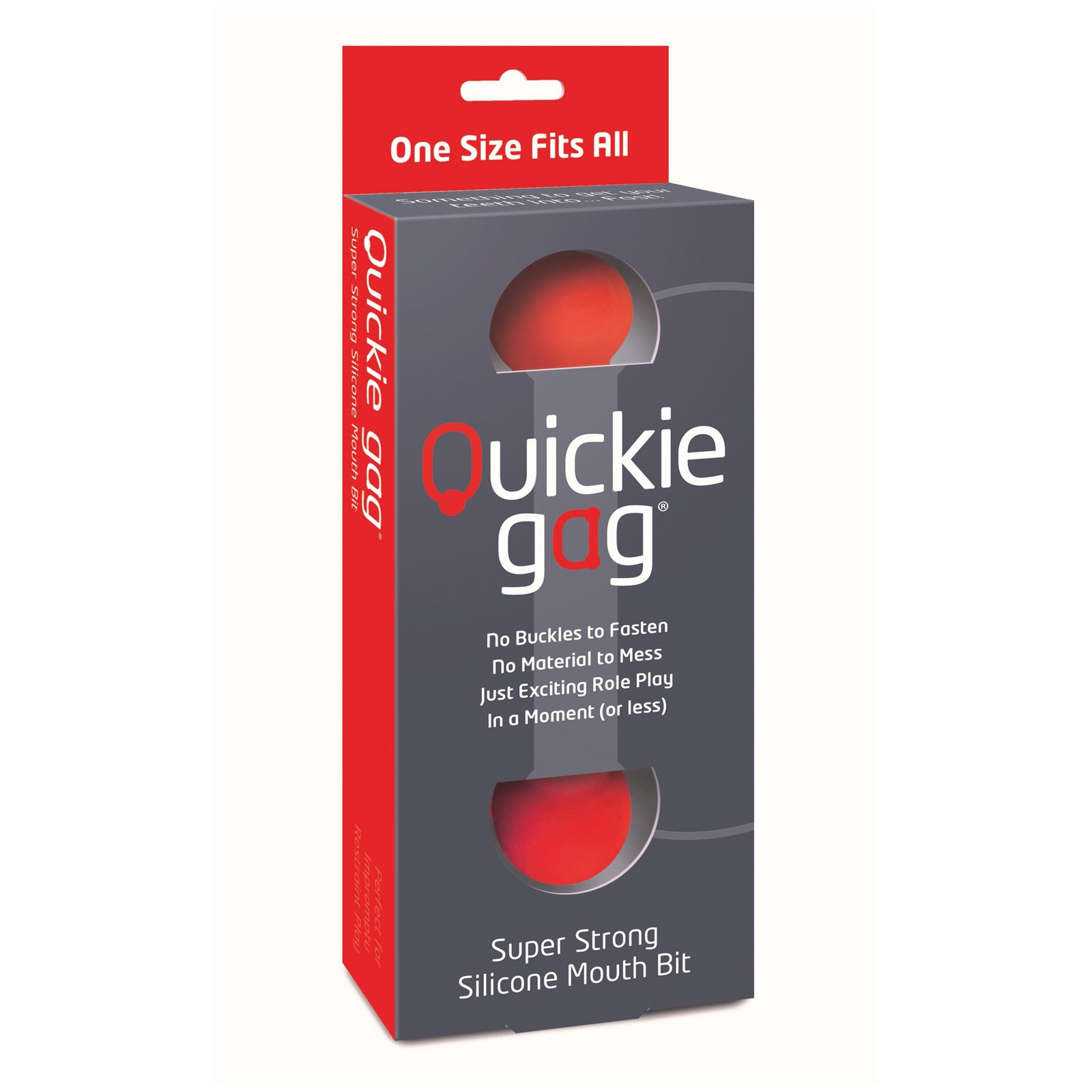 Quickie Bit Gag Soft Silicone Red - Bondage Accessory