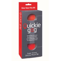 Quickie Bit Gag Soft Silicone Red - Bondage Accessory