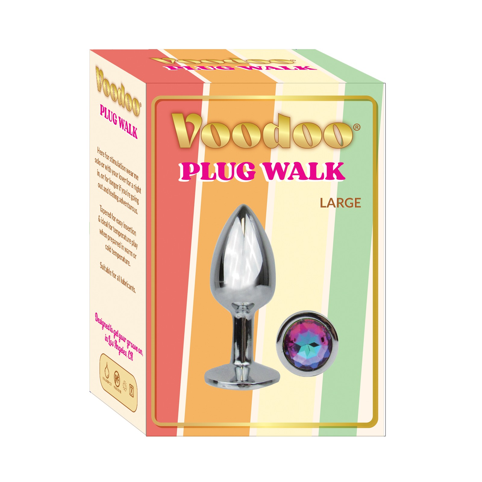 Plug Metálico Grande Voodoo Walk para Juegos Sensuales