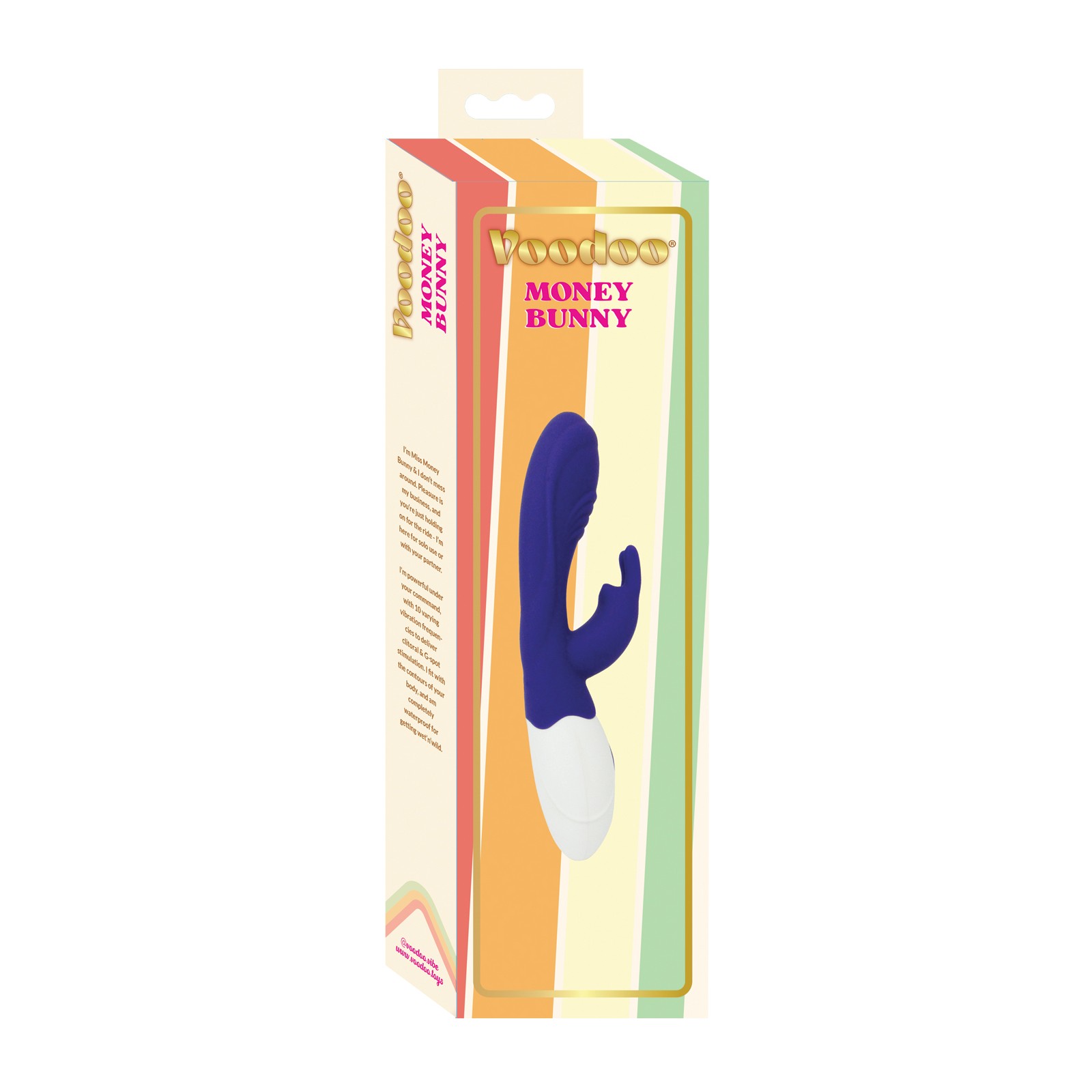 Vibrador Inalámbrico Voodoo Money Bunny 10X - Púrpura