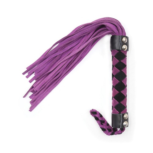 Plesur 15 Inch Purple Leather Flogger