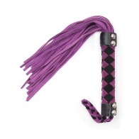 Plesur 15 Inch Purple Leather Flogger